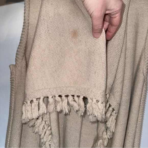 Lily Pulitzer Tatum Long Fringe Hem Cardigan Size Small Gold Metallic - Picture 10 of 14